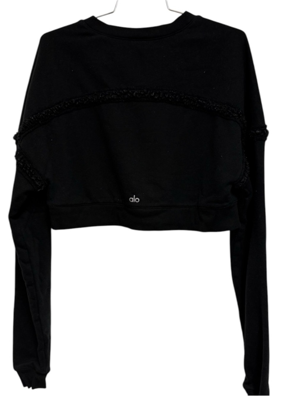 ALO Yoga Black Cropped Sweatshirt xs